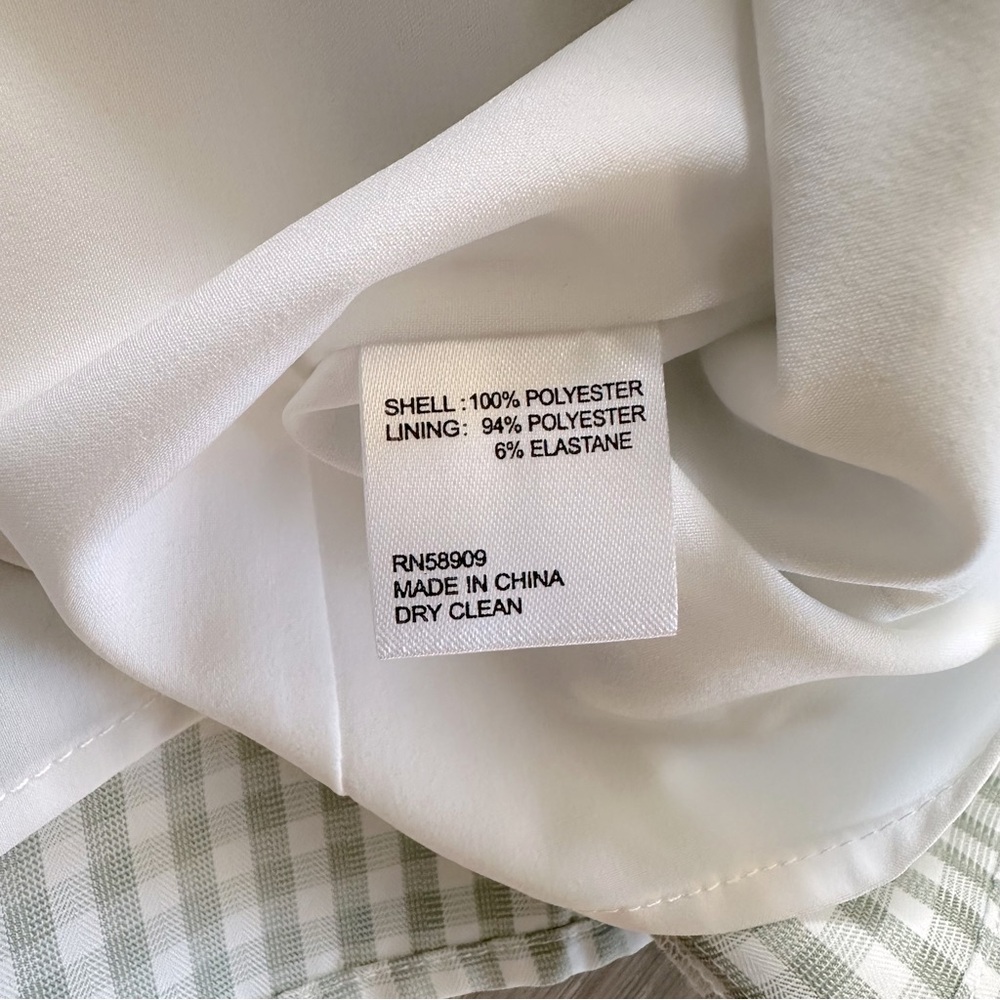 🆕 Ivory & Moss Gingham Long Sleeve Sweetheart Neck Babydoll Dress - Picture 9 of 11